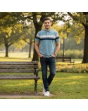 TRICOU POLO 3023-BLUE GREEN